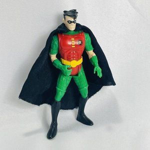Vintage ROBIN 4.5” 1994 Black Cape Kenner Batman DC Comics Toy Action Figure